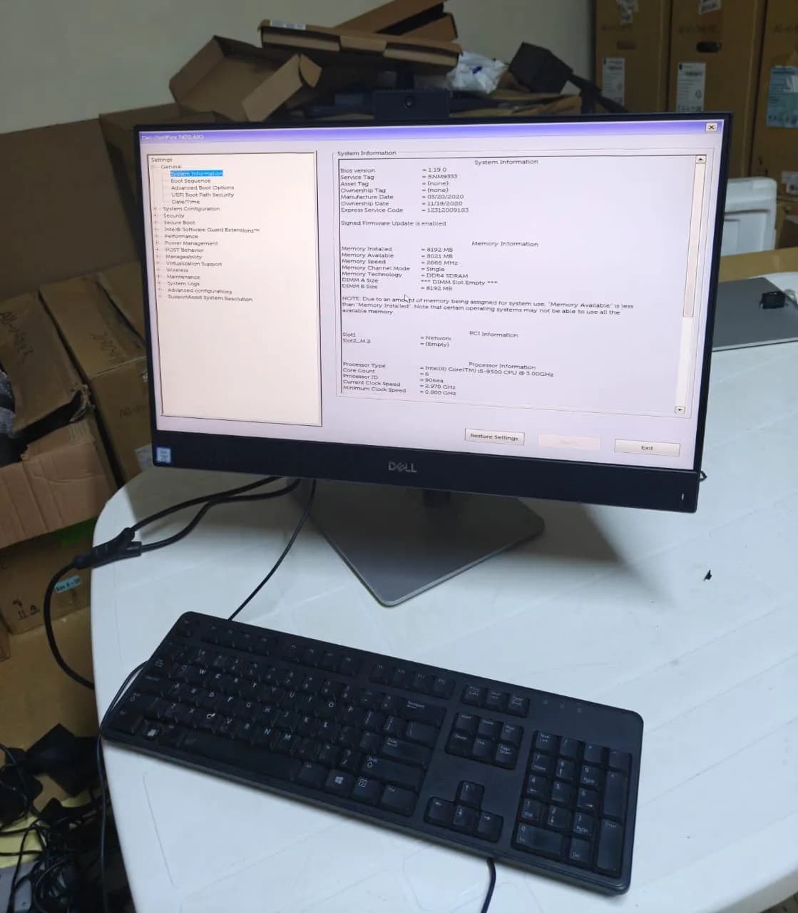 Dell Optiplex 7470 Intel core i5 9th gen 16gb ram 256ssd plus 1tbhddd
