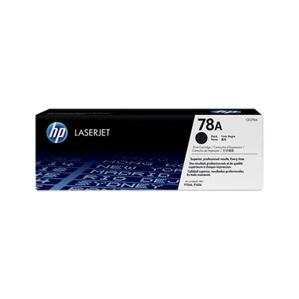 HP 78A (CE278A) black LaserJet toner cartridge.